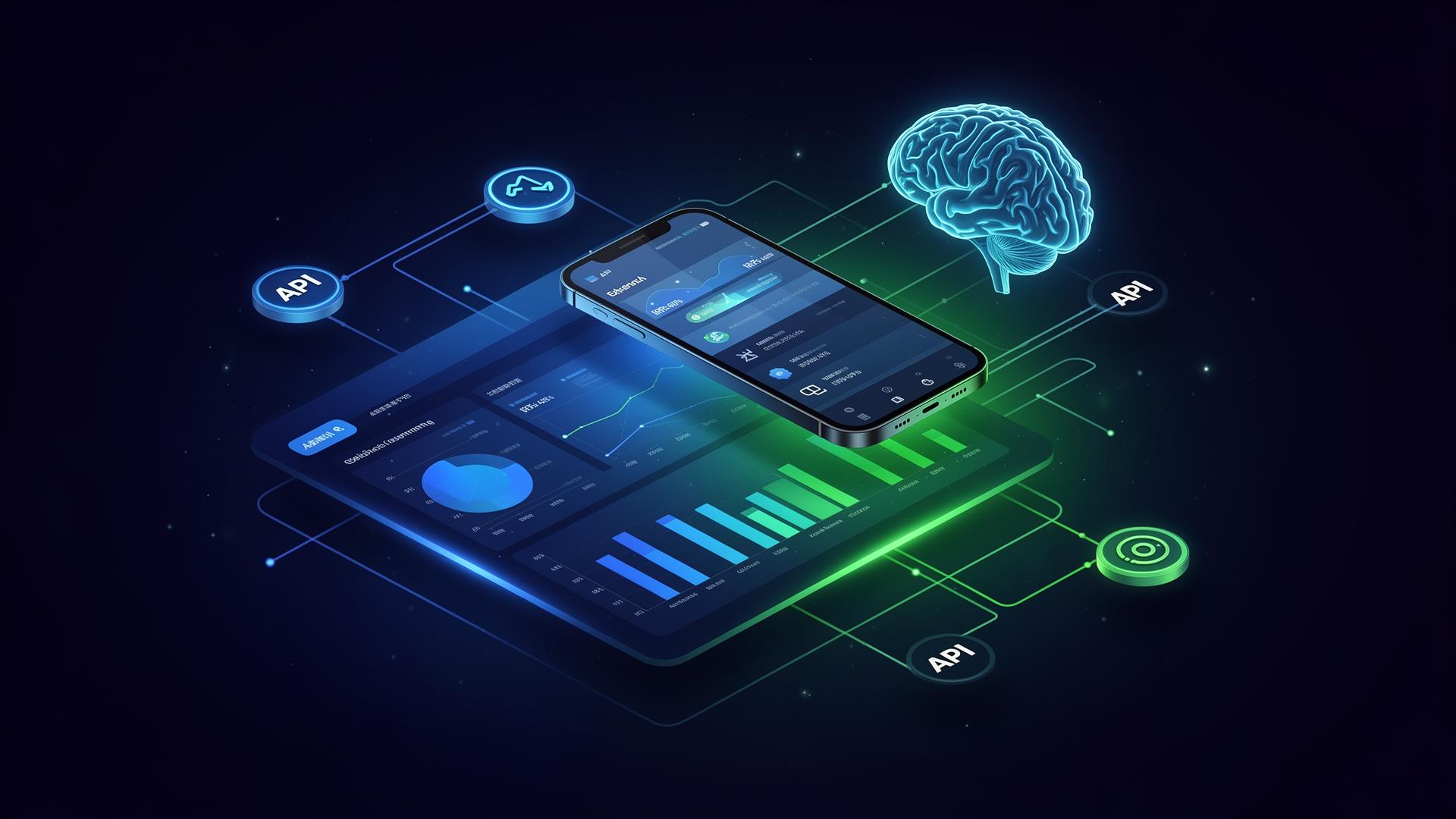 Dashboard, aplicativo mobile, IA e integrações da FLUX SOFTWARE
